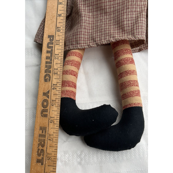 Primitive Look Cloth Raggedy Ann Doll 16" tall - Picture 5 of 5